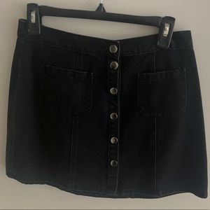 Women’s Urban outfitters black button up skirt